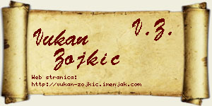 Vukan Zojkić vizit kartica